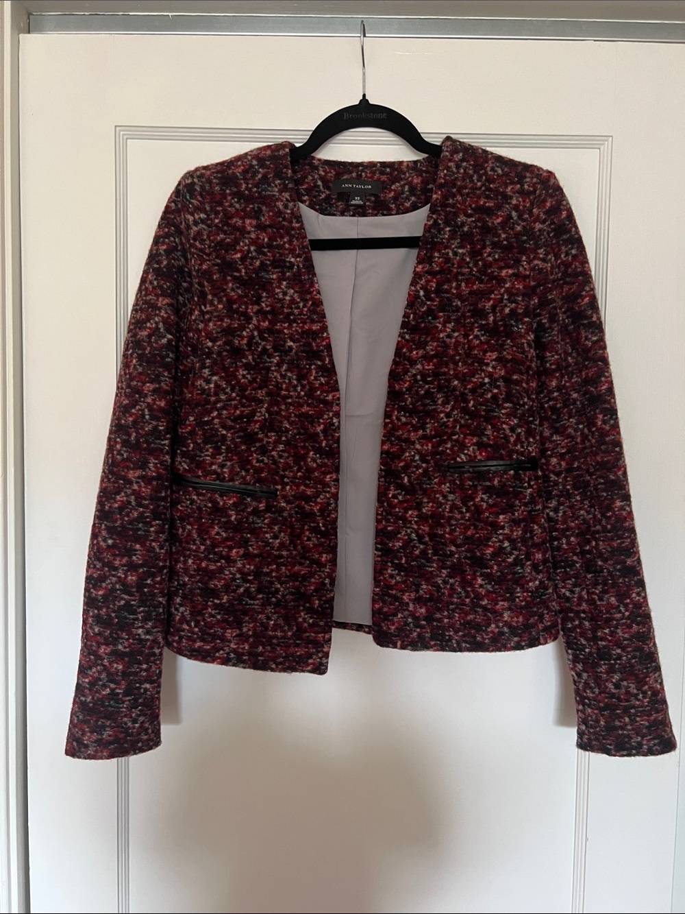 Ann Taylor 86% wool Textured Tweed Jacket XS